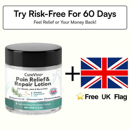 CureVivo® Pain Relief& Repair Lotion 👑 For Muscle, Joint & Nerve Pain 🇬🇧