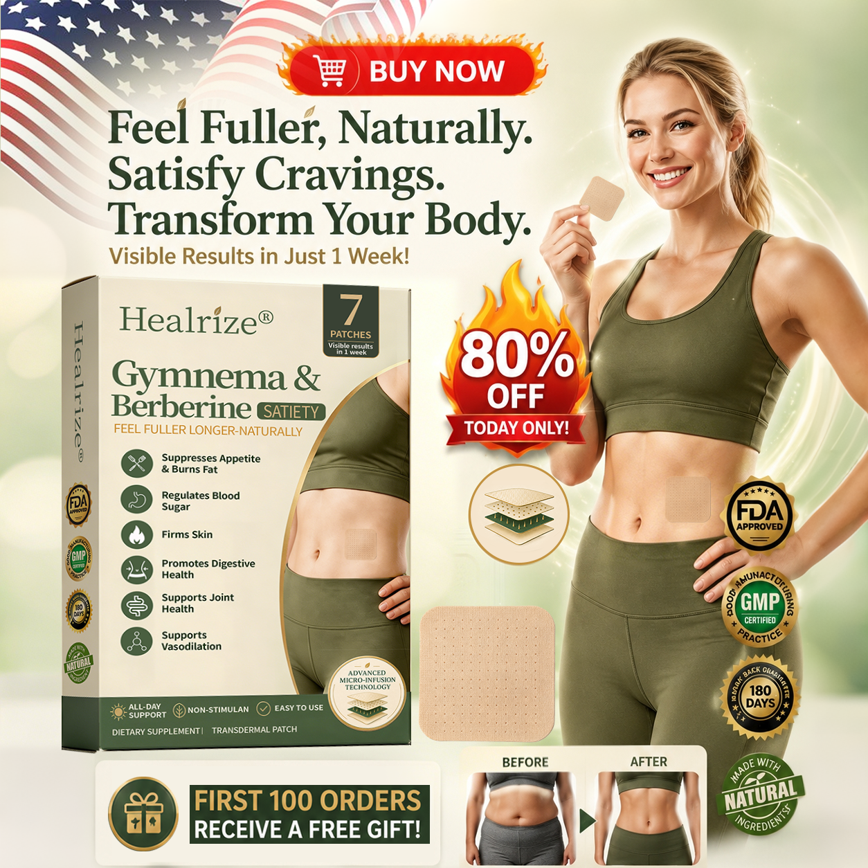 🇺🇸 𝐎𝐟𝐟𝐢𝐜𝐢𝐚𝐥 𝐁𝐫𝐚𝐧𝐝 𝐒𝐭𝐨𝐫𝐞 | 🍃Healrize® Gymnema & Berberine Advanced Nano-microneedles Patch