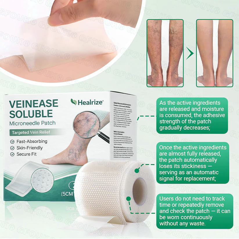 🌸𝐇𝐞𝐚𝐥𝐫𝐢𝐳𝐞® VenoEase Soluble Microneedle Patch⚡Instant Relief, Long-Term Results ⚡