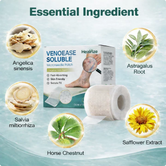 🌸𝐇𝐞𝐚𝐥𝐫𝐢𝐳𝐞® VenoEase Soluble Microneedle Patch⚡Instant Relief, Long-Term Results ⚡