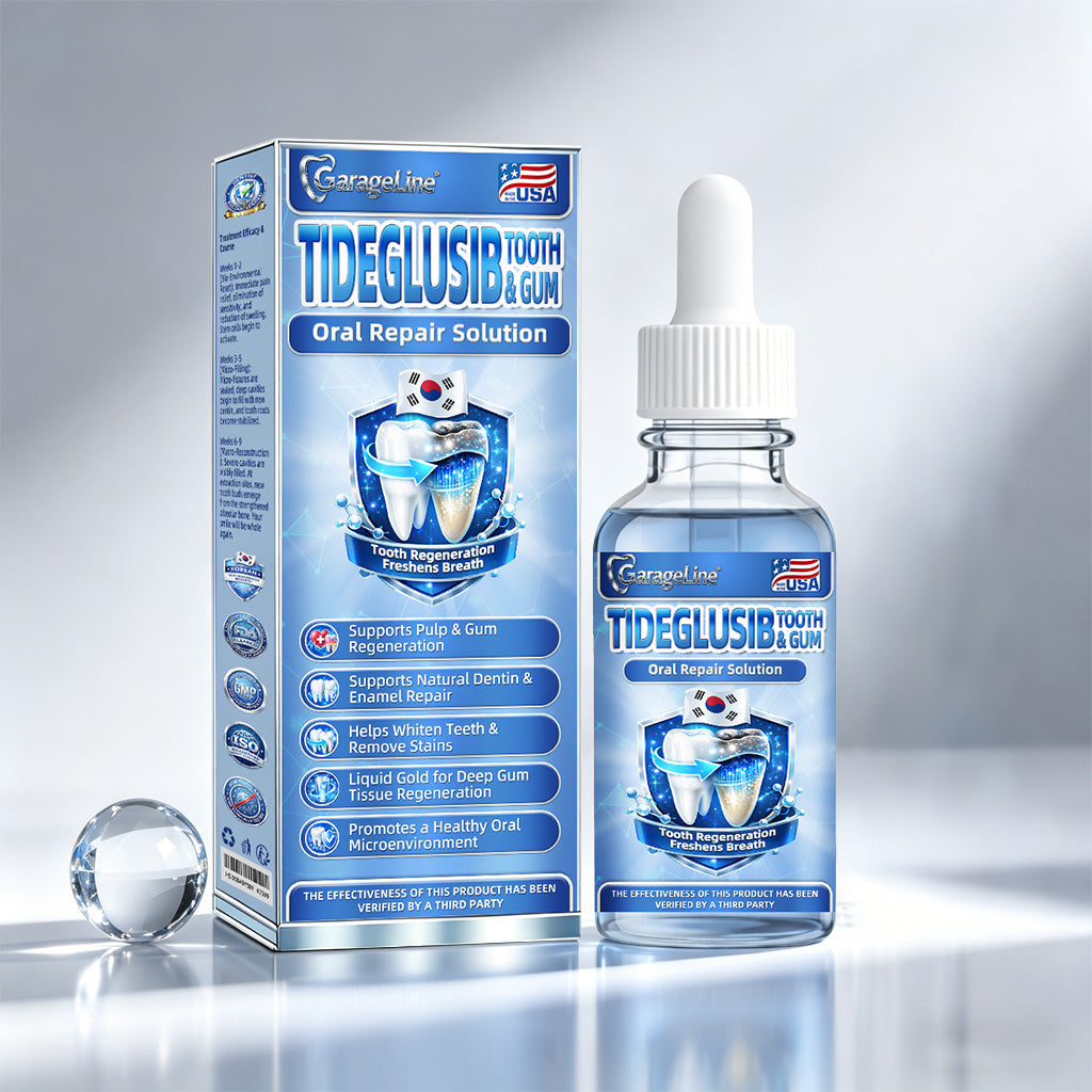 GarageLine® Tideglusib Tooth and Gum Repair Solution🔥🔥( Rebuild Enamel & Dentin Strengthen Gums. Eradicate Tartar & Odor Stop Tooth Sensitivity)